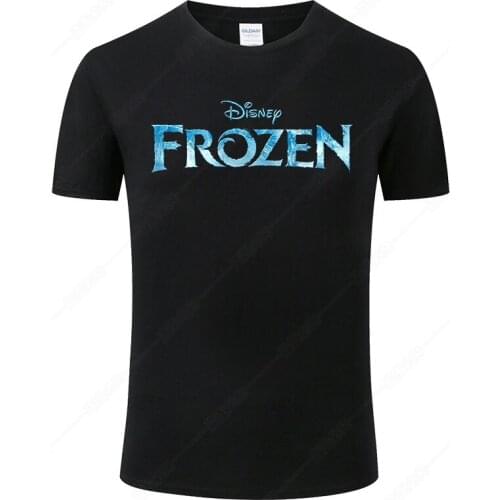 New Disney Anime Frozen T Shirt Men Women Summer Cotton Short Sleeve Print T-shirt Fashion Tops Tee Unisex Brand Clothing J18