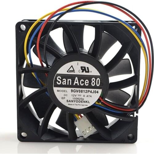 New original 8025 12V 0.47A 8CM 9GV0812P4J04 gale volume computer case 4-wire PWM CPU server cooling fan