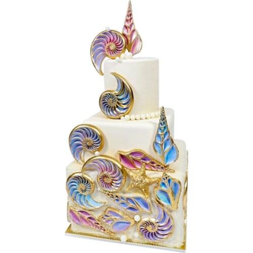 Ingenious handmade ocean conch sea shell silicone mold chocolate cake fondant utensils