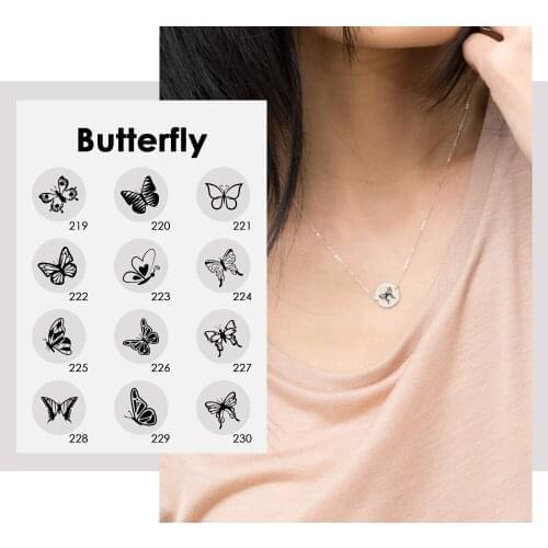 Visunion Female Trendy Design Necklace Engraving Rose Gold Color Butterfly Animal Pattern Patterns Necklace for Friends Gift New