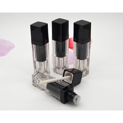 10/30/50pcs 5ml Empty Lip Gloss Tube DIY Lip Gloss Container Transparent Refillable Bottles Square Lipgloss Bottle