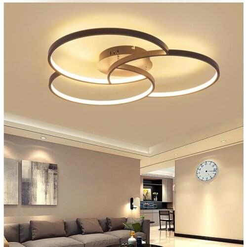 Modern led chandelier for living room bedroom aluminum body remote control home chandelier lighting lamp fixture