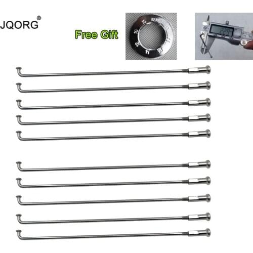 13 K Material 304 Stainless Steel Sliver Color J-bend Electric Bike Spokes With 16 mm Brass Nipples Diameter 2.3mm Bike Needles