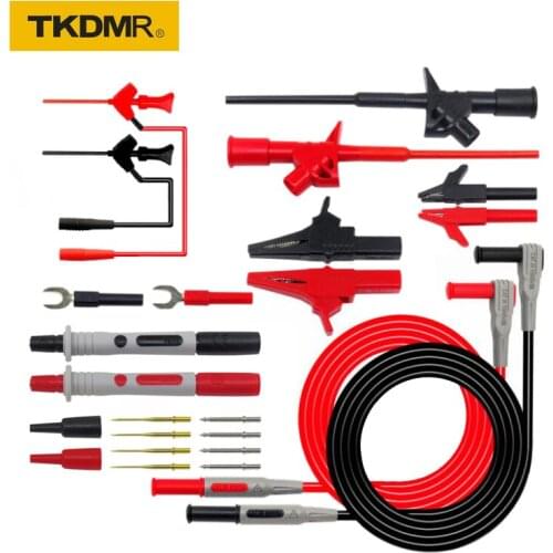 TKDMR Series Replaceable Multimeter Probe Test Hook&Alligator Clip Test stick Test Lead kits 4mm Banana Plug free shipping