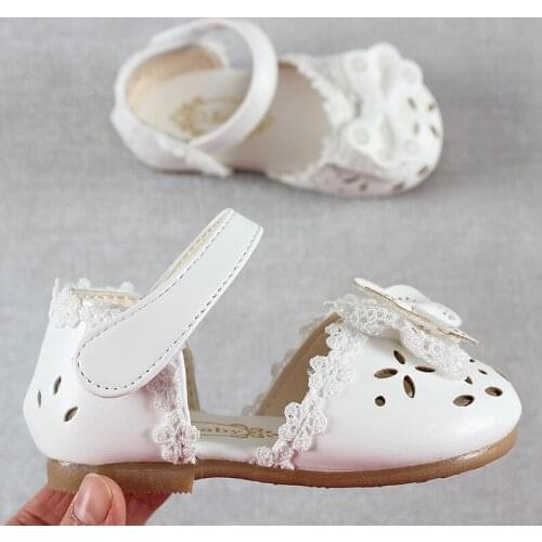Shoes 2020 Fashion Leathers Sweet Children Sandals For Girls Toddler Baby Breathable Hoolow Out Bow Shoes
