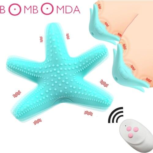 Invisible Wearable Vibrator Clitoris Stimulator Wireless Remote Control Silicone Vibrator Panties Sex for couple Breast Massager