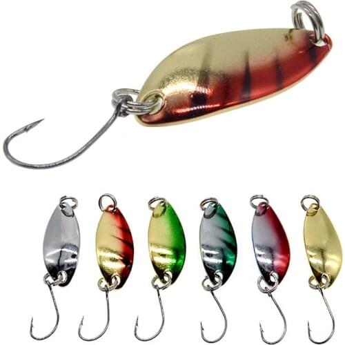 X-Fin 3.1cm 3g Fishing Tackle Metal Spoon Lure Sharp Hook Hard Sequins Lure Artificial Bait Freshwater Saltwater Spinner Spoons