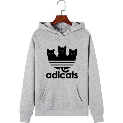 Lovely Cat Print Hoodie Pullover Long Sleeve Clothes Hooded Sweatshirt Coats Women Casual Streetwear Hoodies Woman 2021