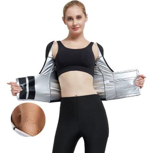 Women Sauna Suit Hot Sweat Neoprene Shapewear Tummy Control Corset Top T Shirt Body Shaper for Weight Loss Gym Workout Pants