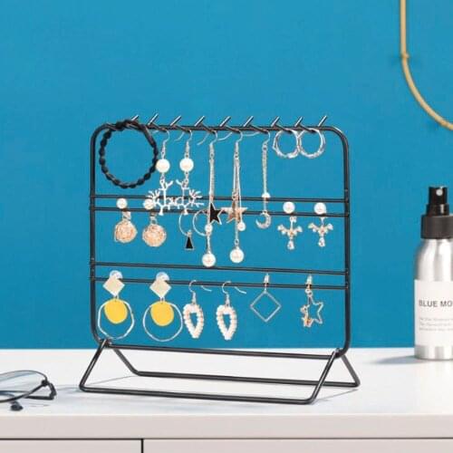 1pc Newest Jewelry Holder Earring Pendant Bracelet Display Simple Iron Stand Rack Metal Rack Home Decor