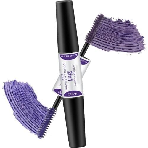 1Pcs Makeup Mascara Long Thick Curling Lengthening Make Up Eyes Curling Waterproof Long Lasting Double-headed Mascara