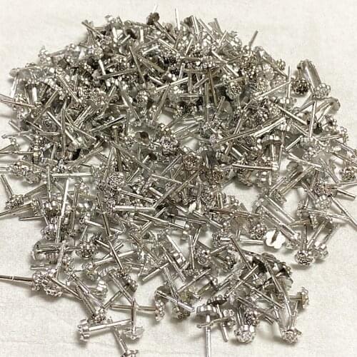 2000 Pcs/lot Fashionable Plum Blossom Design Ear Stud Silver Earrings For Barbies Doll Electroplating Eardrops Dolls Jewellery