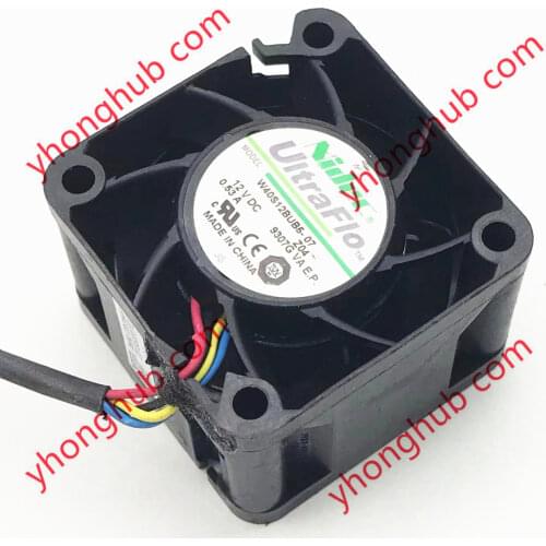 Nidec W40S12BUB5-07 Z04 DC 12V 0.53A 40x40x28mm 4-Wire Server Cooling Fan