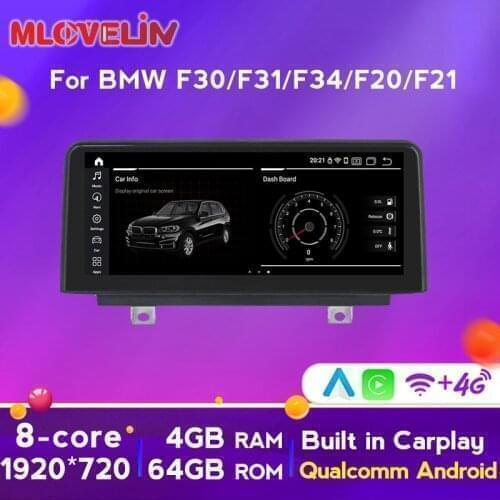 4G LTE 4GB+64GB Car Multimedia Radio Stereo Player GPS Navigation For BMW F30/F31/F34/F20/F21/F32/F33/F36 SWC Built-in Carplay