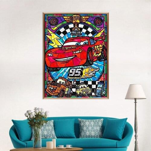 New Diamond Painting Cars Disney Cartoons Dot Diamond Mosaic Funny Cross Stitch Home Casual Interactive Living Room Decorative