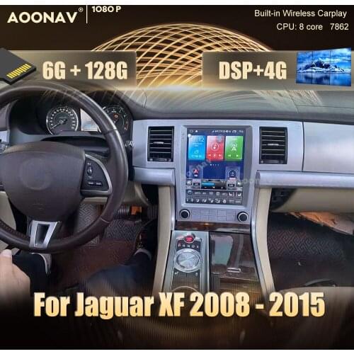 128GB car radio 2din Android 10.0 For Jaguar XF 2008 - 2015 car multimedia player Stereo receiver GPS navigator
