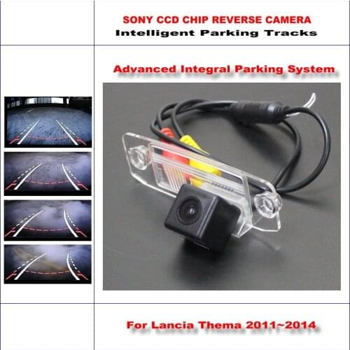 Car Rear Camera For Lancia Thema 2011-2014 Backup Reverse NTSC RCA AUX HD SONY Intelligent Parking Tracks CCD CAM