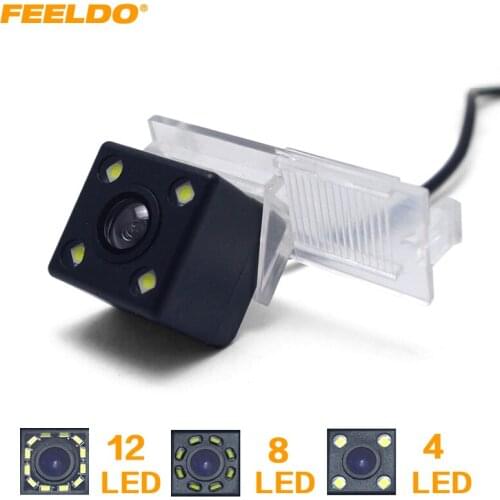 FEELDO Car Rear View Reverse Backup Camera With LED For Peugeot 301/308/408/508/C5/3008//307(Hatchback)/307CC (13~15) #3179