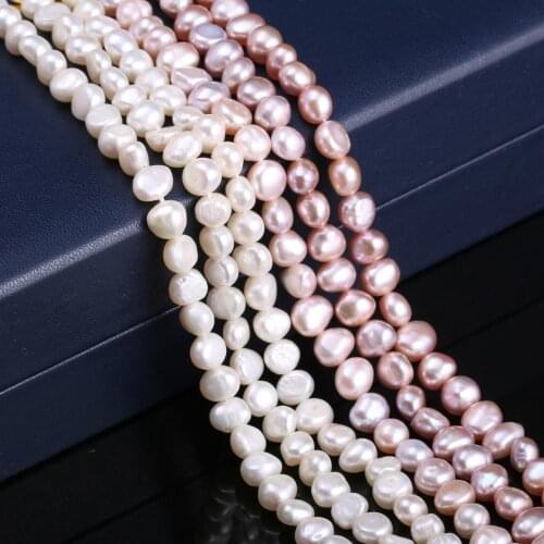 Irregular Freshwater Pearl Loose Beads 6-7 Mm For DIY Bracelet Earring Necklace Sewing Craft Jewelry Accessory