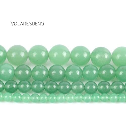Green Aventurine Jades Stone Round Loose Beads 15” Pick 4-12mm Spacer Beads For Charm Necklace Bracelet Accessory Jewelry Making