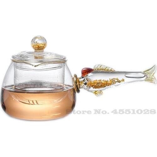 Side-handle Teapot Creative Glass Teacup Fair Cup Thick Heat-resistant Teapot Large-capacity Tea Separator