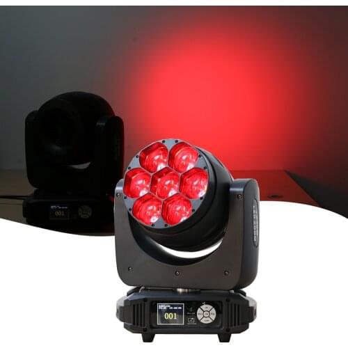 Dj Decorations Bee Eye Moving Head 7X40W RGBW 4IN1 LED Moving Head Light Wash Zoom Effect Light for Wedding