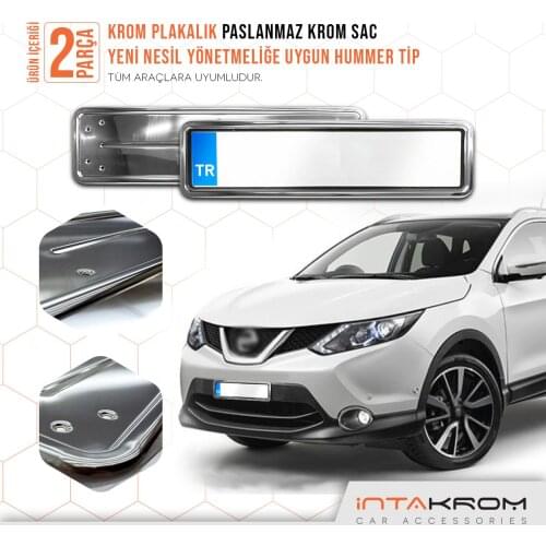 For Nissan Qashqai Chrome Plates Of Hummer type 2 PCs Chrome Styling Accessories Car Track Modified Designed Stainless steel