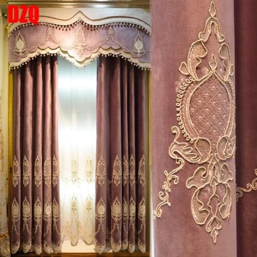 European custom curtain living room high grade embroidery bedroom shade finished wedding bedroom shade curtain window screen