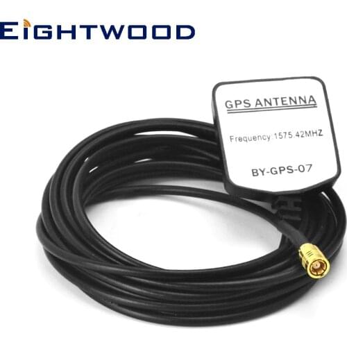 Eightwood Car External GPS Antenna Active Aerial With SMB Plug RF Connector 1575.42±3 MHz 3M for Car Tracking Navigation System