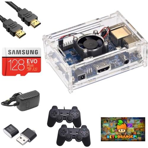 128GB RETRORANGEPI Game Station 1G Ram Arcade DESKTOP MINI PC HDMI w/ 17000+ Games RETRO PIE SYSTEM ARCADE FULL KIT