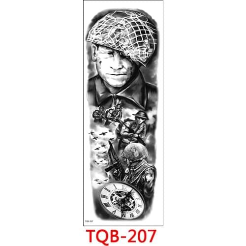 Warrior Skull Owl Fashion Tattoo Sticker For Women Men Body Art Tattoo Large Size Arm Dark Style Temporary Tatoo