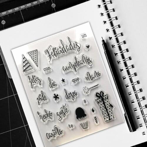 Spanish Gift Silicone Clear Seal Stamp DIY Scrapbooking Embossing Photo Album Decor Au03 21 Dropshipping