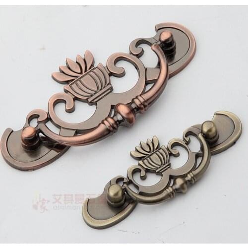 JD Modern Green Bronze European Garden Handle Zinc Alloy Antique Wardrobe Handle Drawer Cabinet Door Handle