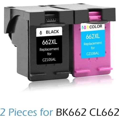 2Pcs Compatible Ink cartridge For HP 662 Deskjet 1015 1515 2515 2545 2645 3515 3545 4510 4515 4516 4518 printer For HP622 XL