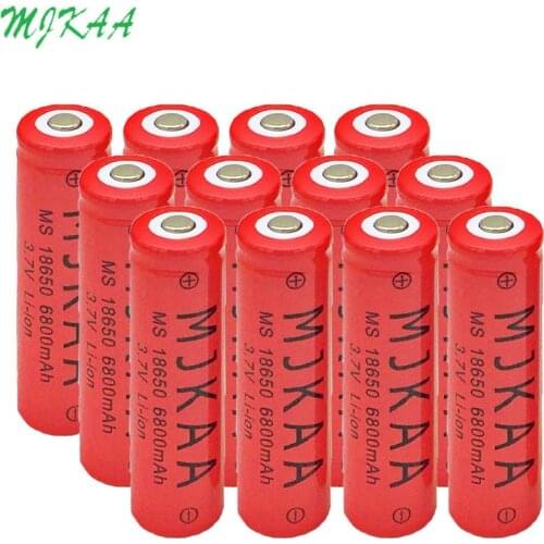 MJAKA 18650 3.7V 6800mAh Li-ion Rechargeable Battery for Flashlight Torch 18650 High Current 40a