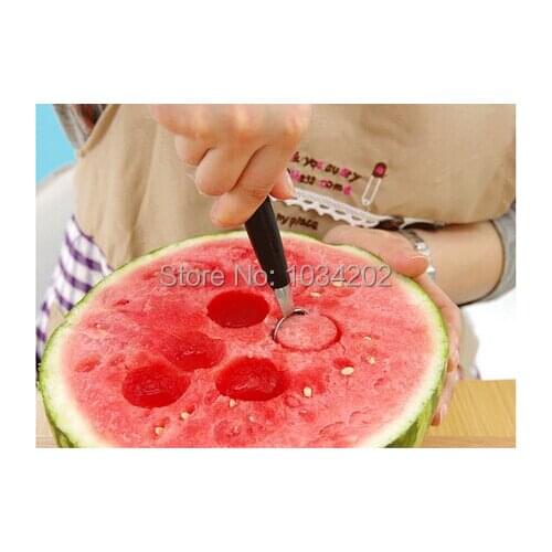 Fashion Hot Stalinless Steel Cook Dual Double Melon Baller Ice Cream Scoop Fruit Spoon #RCM9-43