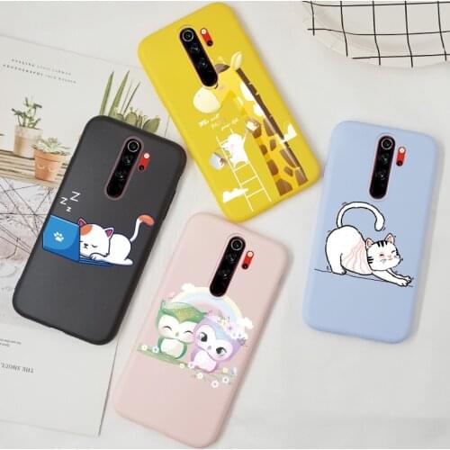 Cartoon TPU Case For Xiaomi Redmi Note 8 7 Pro 8T 8A K30 K20 Pro Mi 9T A3 Xiomi Mi Note 10 Pro Lite Silicone Case Back Cover Cat