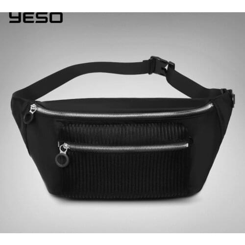 YESO Male Messenger Bags Waist Bag 2019New Casual Waterproof Oxford Crossbody Bag Fashion Shoulder Bag Lightweight Chest Bag