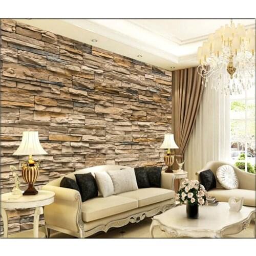 Bacaz 8D Large Rock 3d Stone Wallpaper Mural 3D Wall Photo Mural Stone Wall paper Bacground for Living Room 3d Wall Stickers