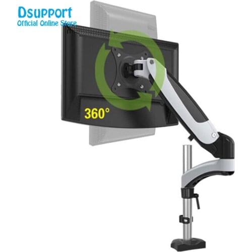 Gas Spring Full Motion Desktop Clamping TV Mount Flexible 15-27" LCD LED Monitor Holder Arm Loading 0-8kgs GM112C