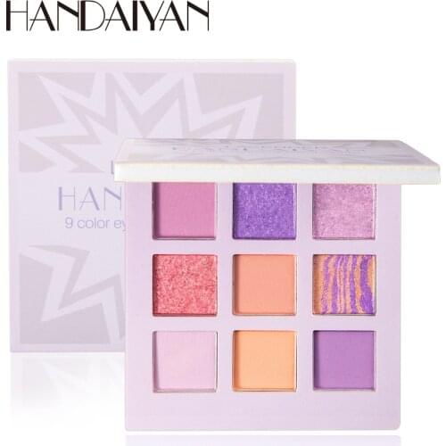 9-Color Novel Eyeshadow Palette Smooth Long Lasting Waterproof Lazy Eye Shadow Makeup Portable Eyeshadow Palette TSLM1