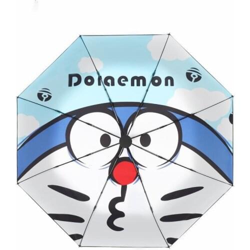 Full-automatic Umbrella For Women Sunny And Rainy Dual-purpose Three Fold Sunshade Windproof Portable Folding Beach Umbrella