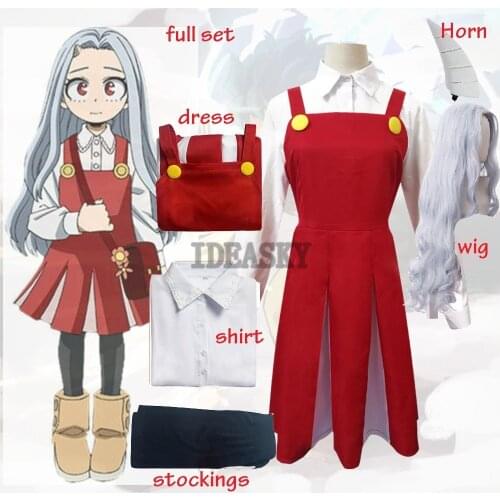 Full set Anime Boku no My Hero Academia Season4 Eri Cosplay Costume Uniform Dress Halloween Costume Wig socks