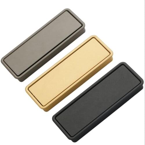 4 Pieces Zinc Alloy Simple Slotted Hidden Chest Drawer Handle