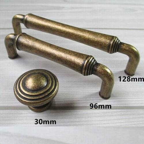 5" vintage distress bronze dresser handle 96mm antique brass drawer kitchen cabinet knob pul handle retro furniture handle 128mm