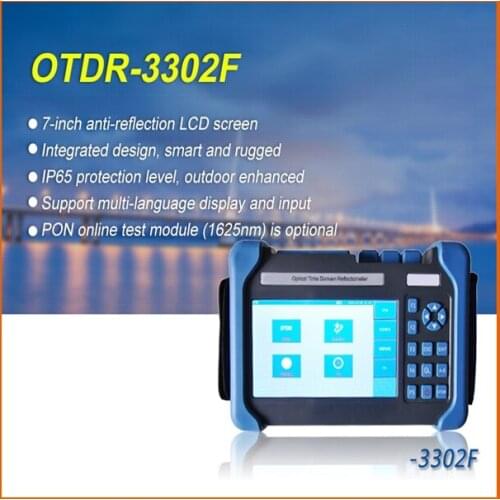 Handheld 3302F OTDR 1310/1550nm Optical Time Domain Reflectometer VFL function Visual Fault Location Function