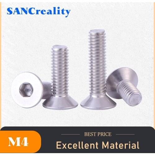 304 Stainless Steel Hexagon Socket Countersunk Head Screws Flat Head Screws Hexagon Socket Head Bolts M2/M2.5/M3/M4/M5/M6