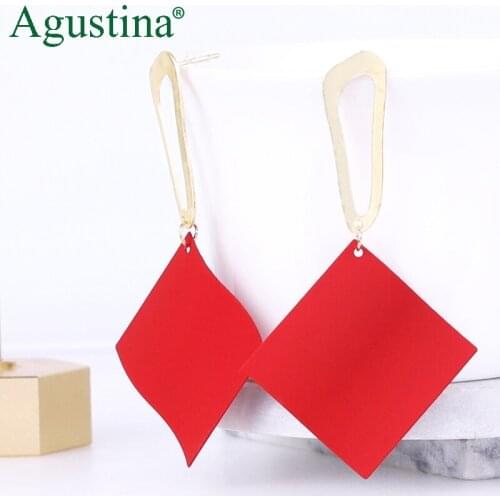 BLUE BEANS Red earrings fashion jewelry long earrings for women bohemian drop earrings metal dangle earring minimalist wholesale