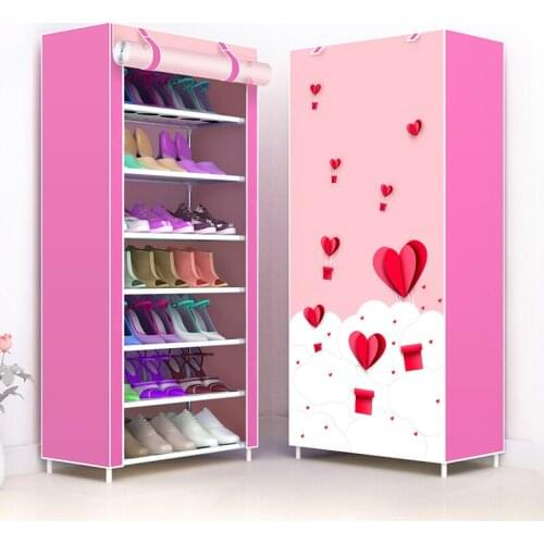 Hot sale Simple Multi Layer Shoe Rack Nonwoven Fabric Shoe Cabinet Hallway Space-saving Combination Shoes Storage Organizer