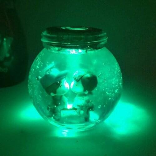 Illuminated Luminous Wishing Transparent Glass Cork Stopper In Bottle Pendant Decoration Decorative Bottle Novelty Gift Bottles